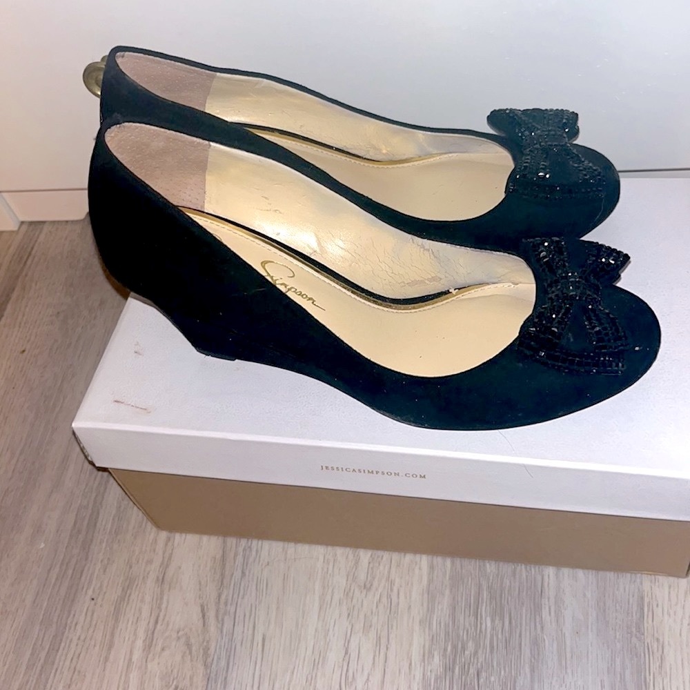Jessica Simpson Suede Wedge Heels - Like New Condition!